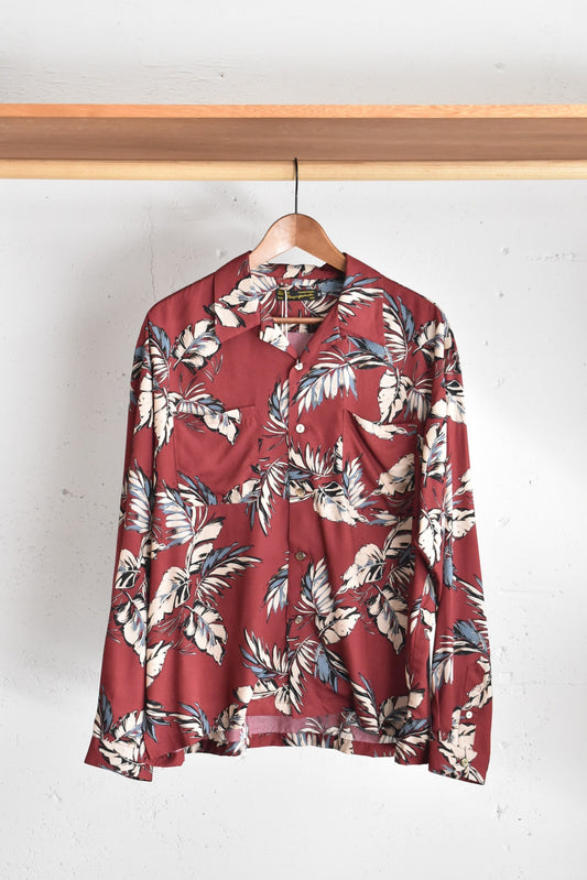 「nasngawm」southern shirt -burgundy-