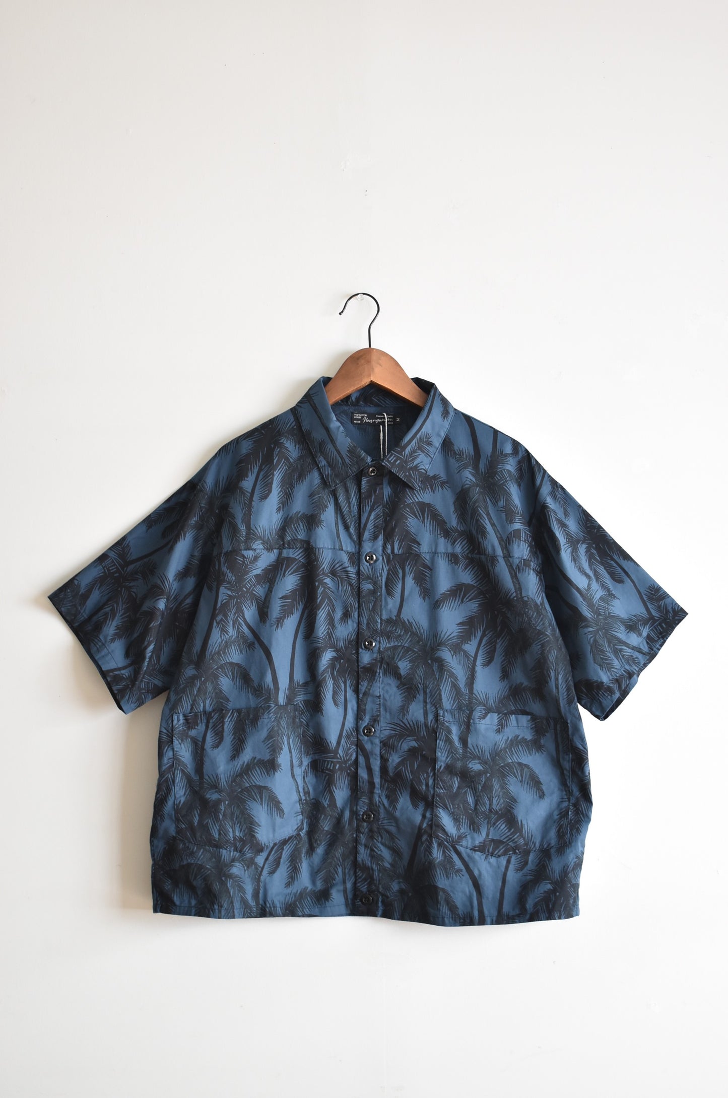 「nasngwam」palm tree s/s jacket -navy-