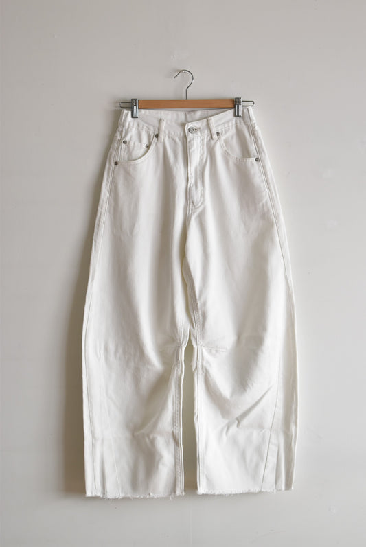 「hunch」twill curvy pants -off white- (women)