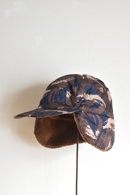 「TAION」military down × boa warm cap  -paint camo-