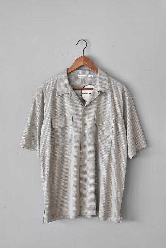 「BURLAP OUTFITTER」mesh camp shirts -ash-