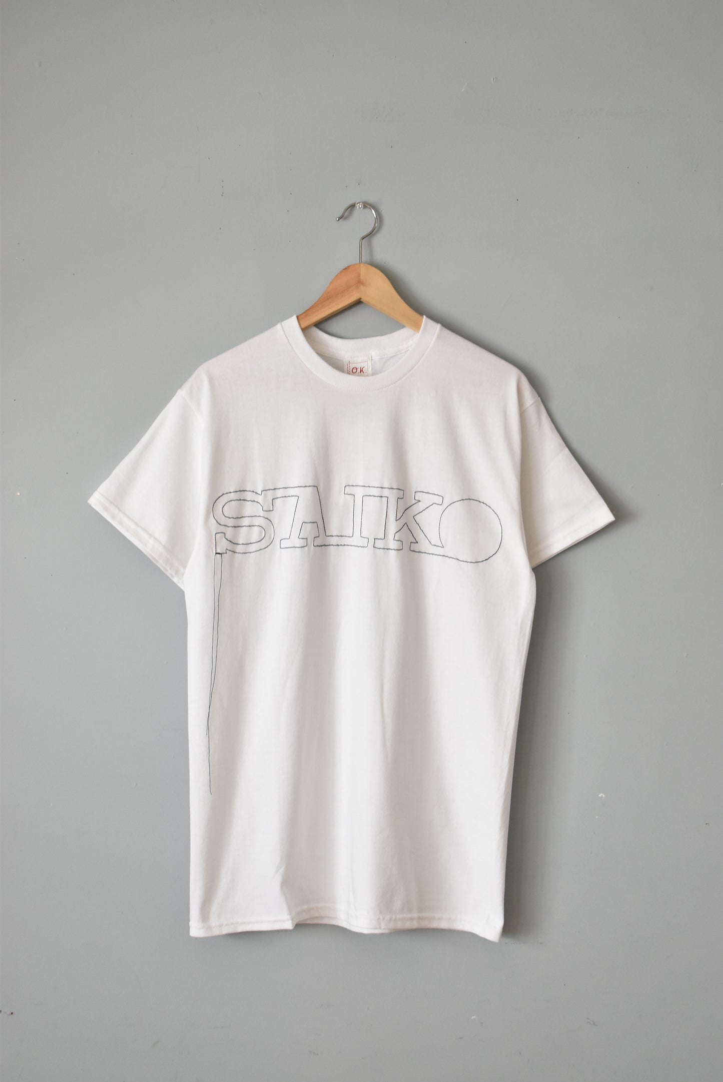 「O.K.」SAIKO stitch Tee -white-