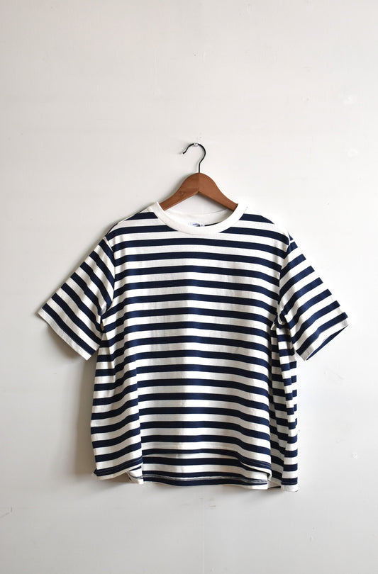 「maillot」border flair s/s Tee -navy- (women)