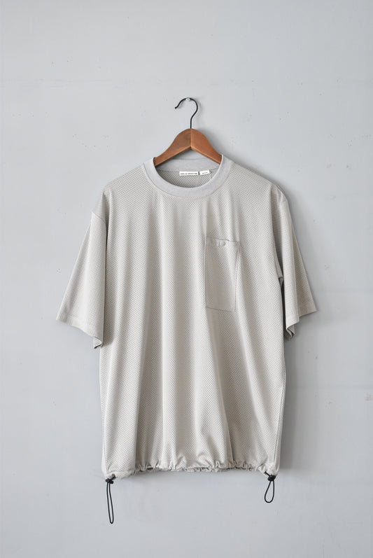 「BURLAP OUTFITTER」mesh pocket tee -ash-