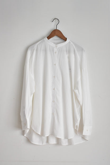 「hunch」back rather tensel twill shirts -off white-