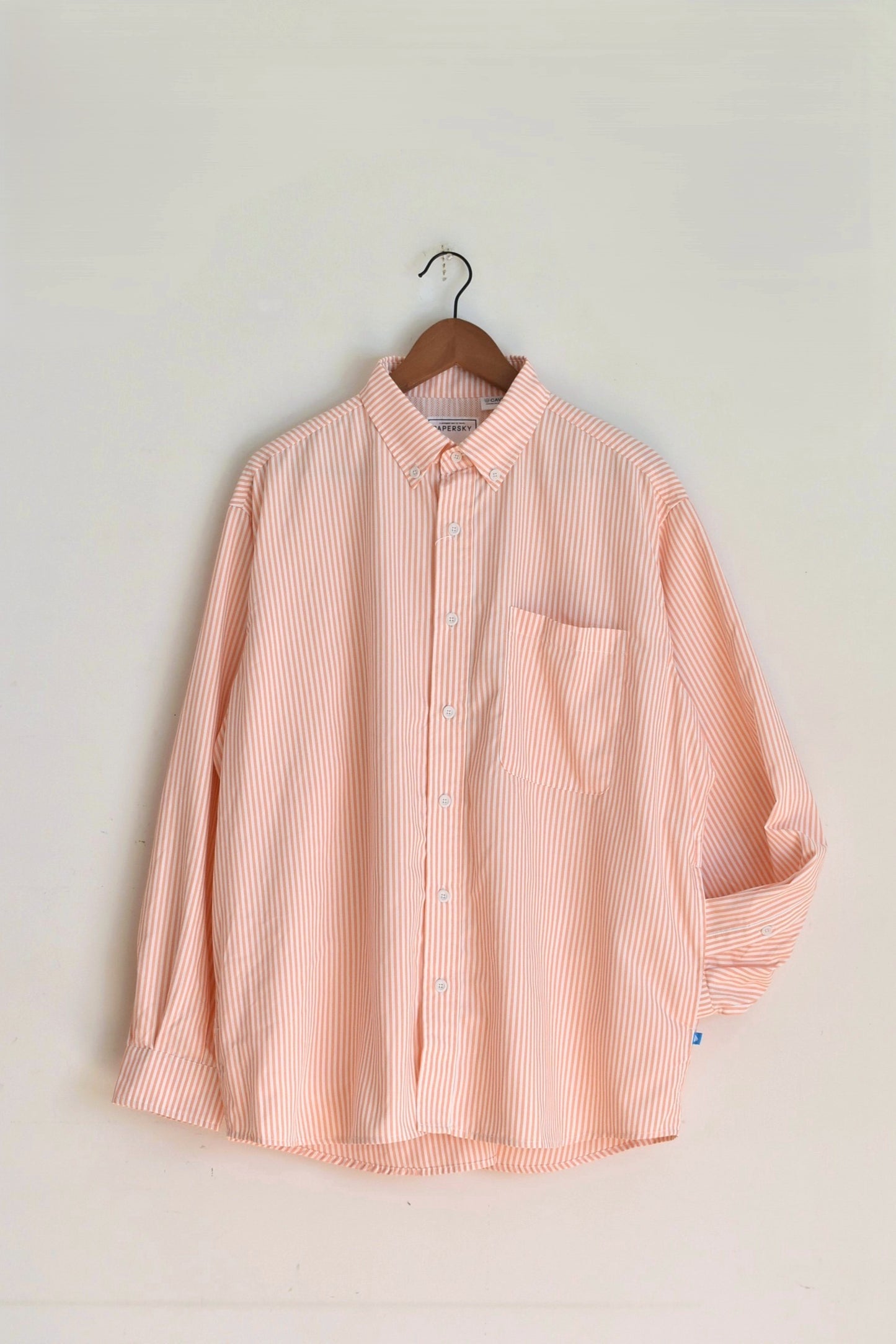 「PAPERSKY」HIKE&BIKE CAVE big stripe shirts -pink-