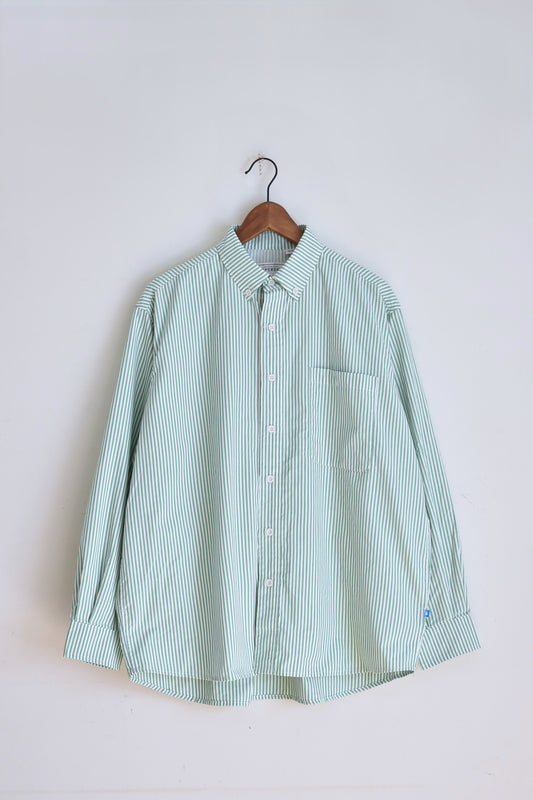 「PAPERSKY」HIKE&BIKE CAVE big stripe shirts -green-
