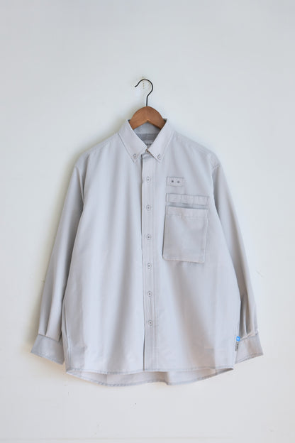 「PAPERSKY」HIKE&BIKE CAVE big shirts with Foxfire -light gray-