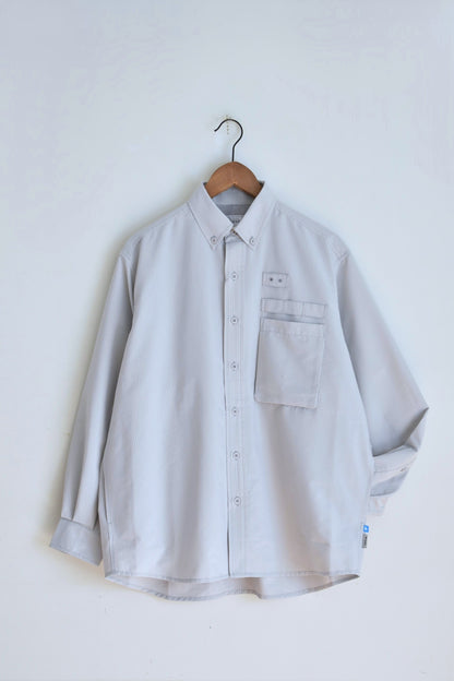 「PAPERSKY」HIKE&BIKE CAVE big shirts with Foxfire -light gray-