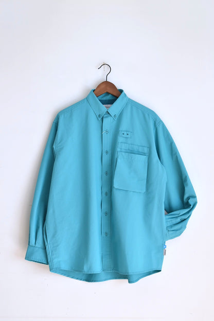 「PAPERSKY」HIKE&BIKE CAVE big shirts with Foxfire -turquoise-