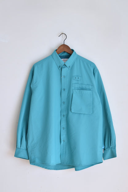 「PAPERSKY」HIKE&BIKE CAVE big shirts with Foxfire -turquoise-