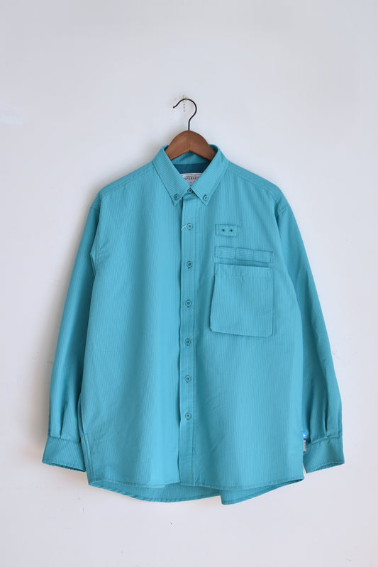 「PAPERSKY」HIKE&BIKE CAVE big shirts with Foxfire -turquoise-