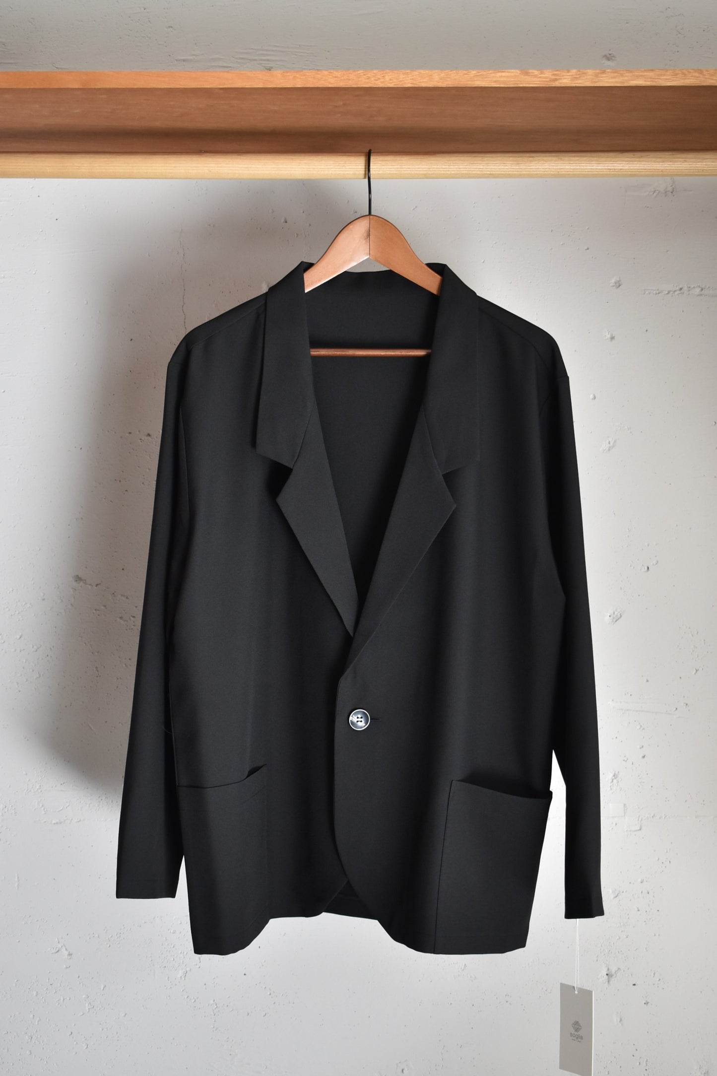 「soglia」relaxing melange jacket -black-