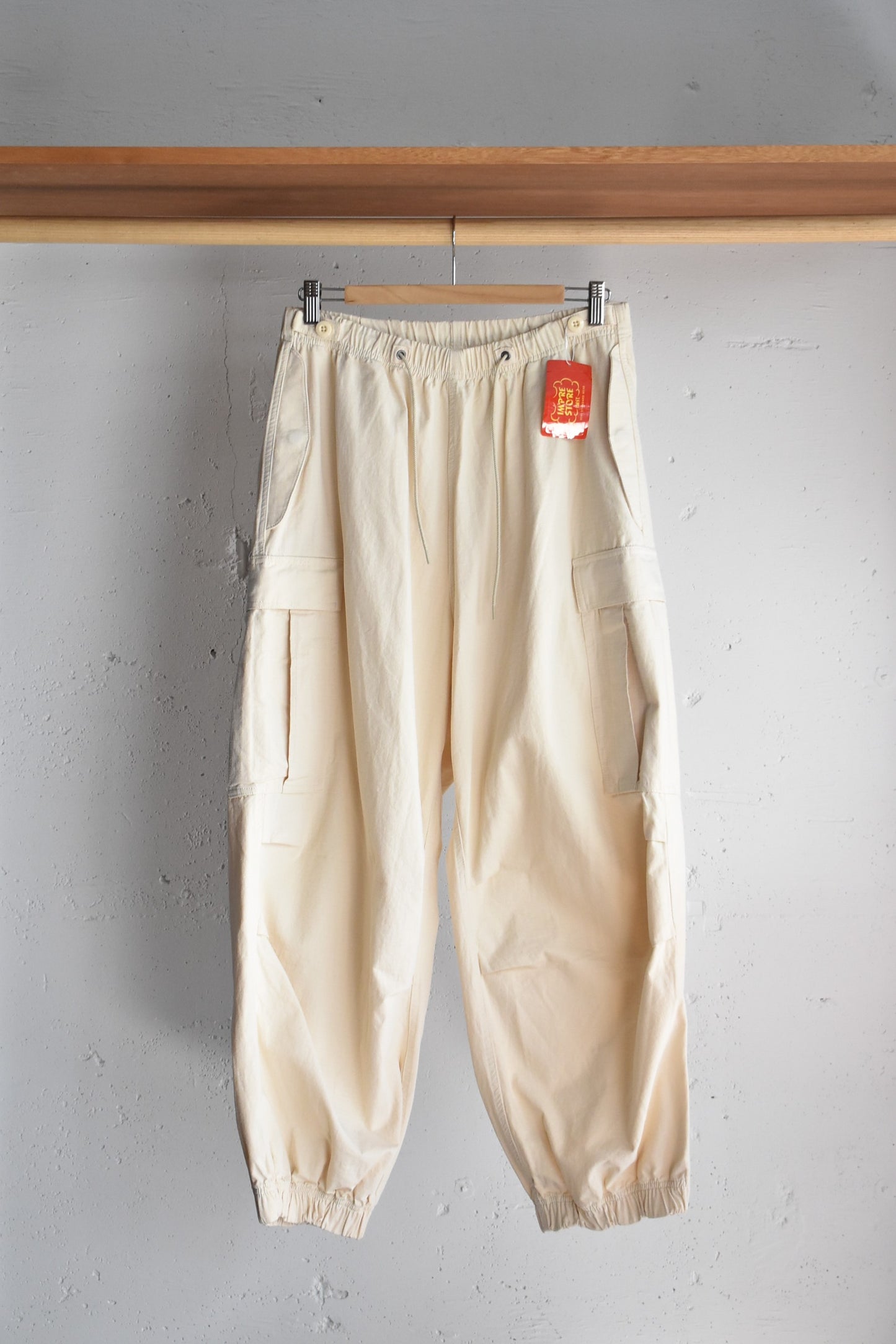 「IMPRESTORE」"Randy" ripstop easy trousers -light beige-