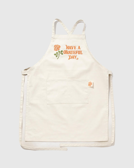 「HAVE A GRATEFUL DAY」apron -natural-